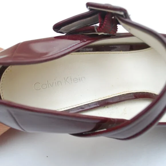 Calvin Klein Burgundy Mary Jane Heels - Picture 7 of 11